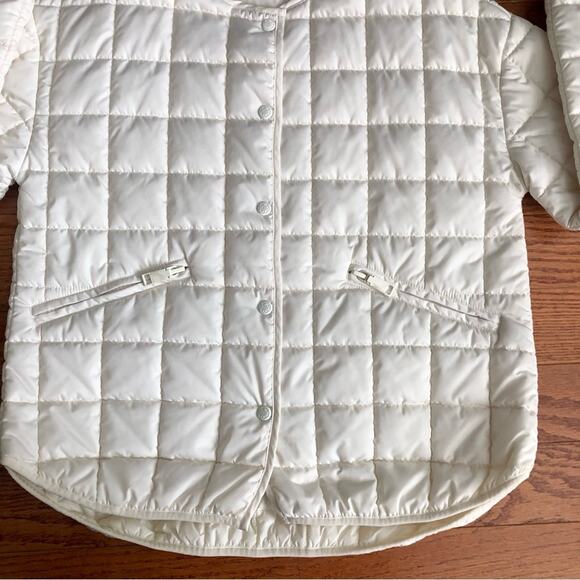 Rebecca Minkoff Box Quilt Puffer Zip Pockets White Cream Jacket Women’s Size S - Picture 8 of 12